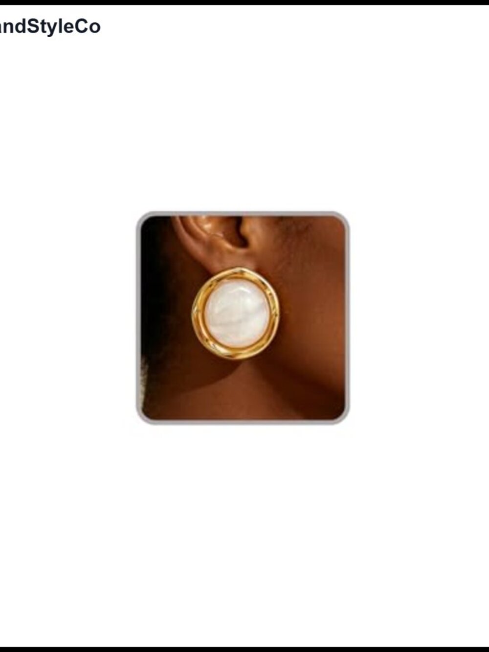 Chunky Gold Statement Earrings for Women Irregular Round Stud Earrings